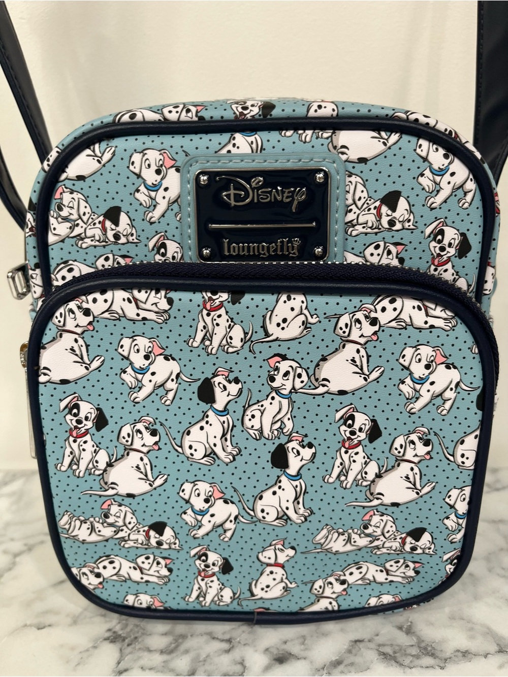 Loungefly Disney 101 Dalmatians Light Blue Crossbody Bag - Picture 4 of 13